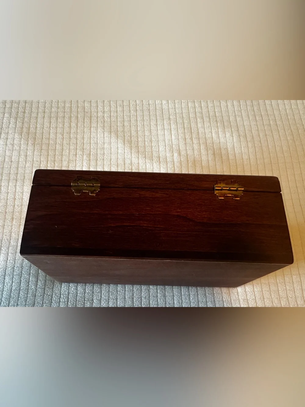 New with Key Christian Wooden Locking Keepsake Box, Nativity Luke Scripture